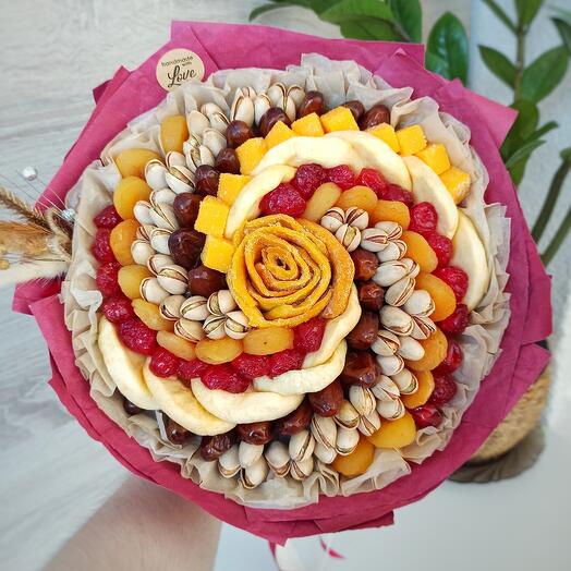 Delicioso ramo de frutas secas con cerezas y pistachos (S)