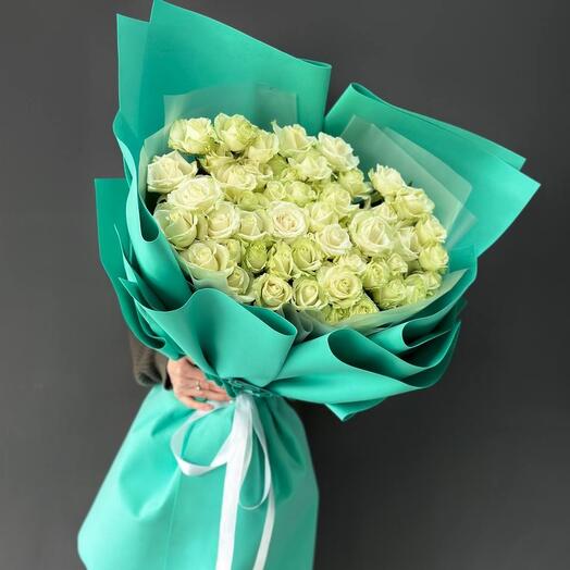 Bouquet of 51 white roses