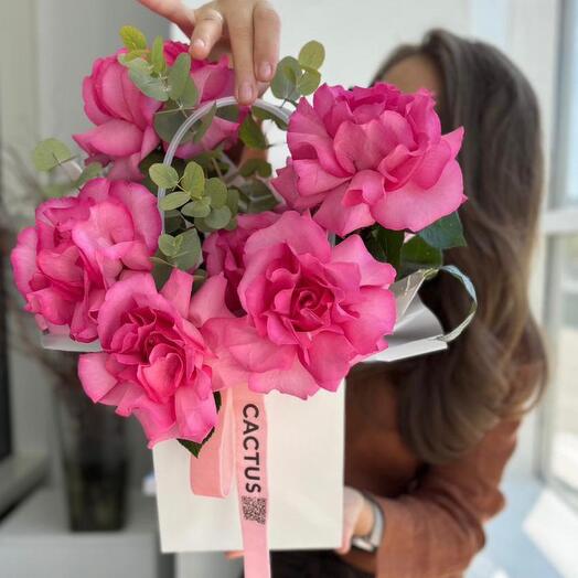 Цветочная сумочка PINK