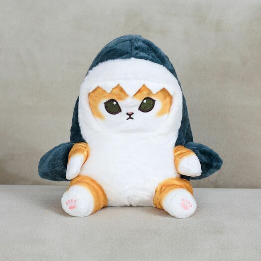 Мягкая игрушка Кот для малышей / Плюшевый Котик для сна KiDWoW желтый 20см