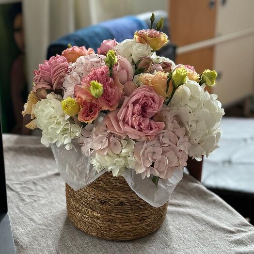 Flowers in basket