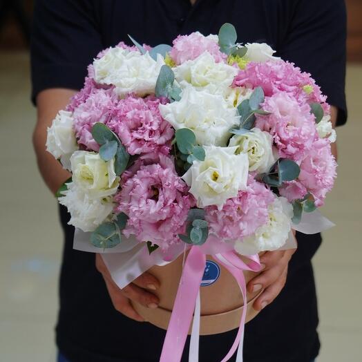 Bouquet in a box &quot;Marshmallow clouds&quot;