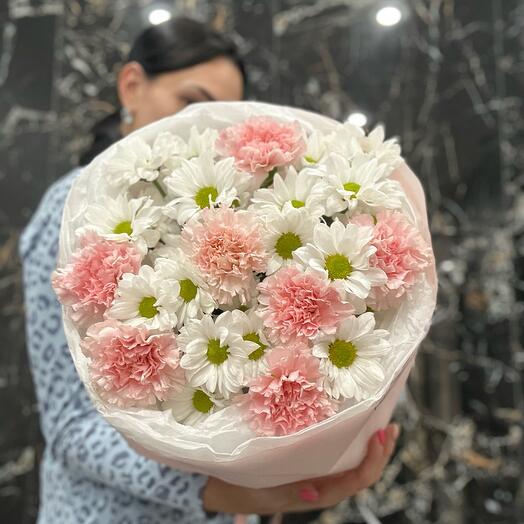 Букет с нежными диантусами💗