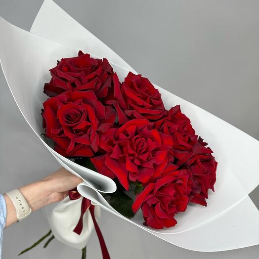 Розы красные 7🌹