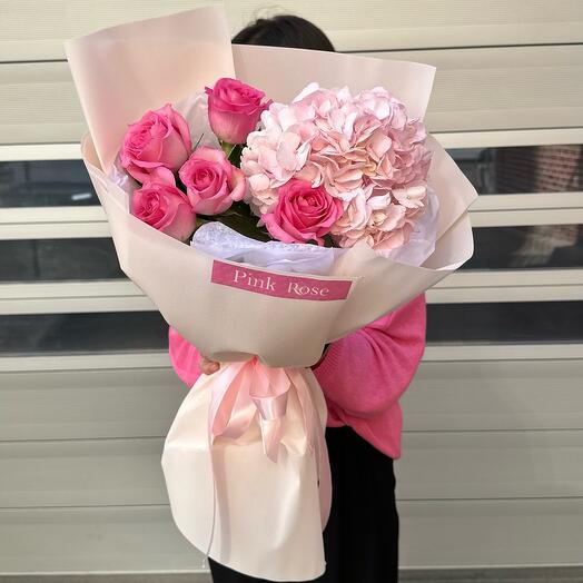 Букет нежное сердце