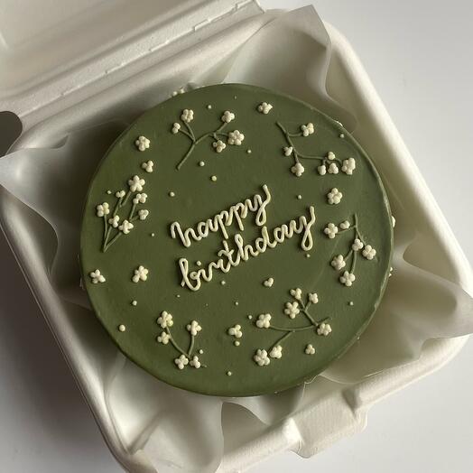Бенто-торт на день рождения с цветами «happy birthday» девушке, подруге, жене, сестре