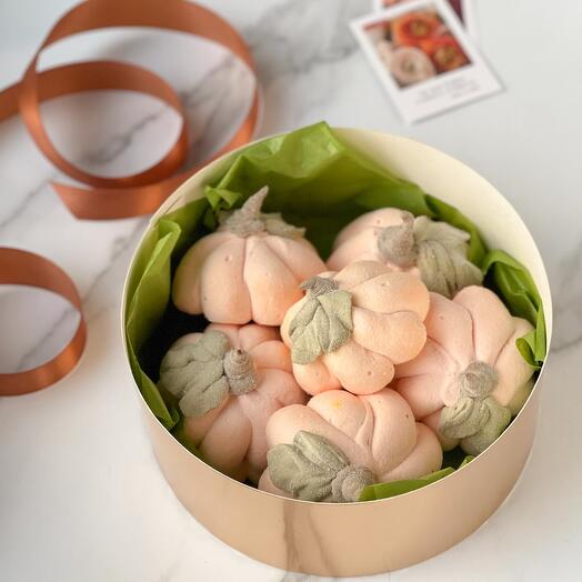 Зефирные тыквы в подарочной коробке , маме, бабушке, подруге на день рождения