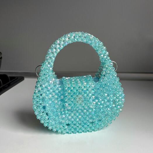 Сумка Хобо из бусин с подкладкой