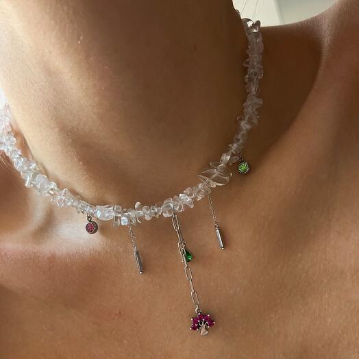 Колье из горного хрусталя