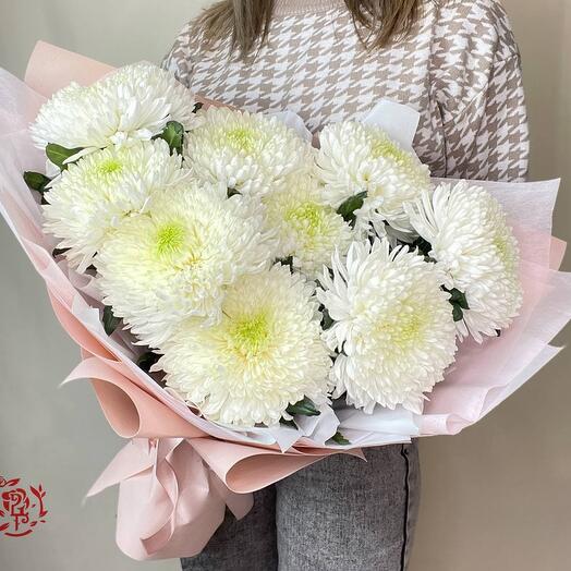 9 одноголовых хризантем