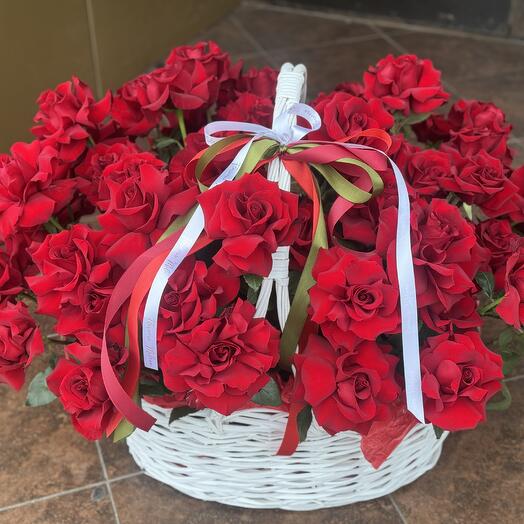 Французские розы в корзине🧚🏻♀️♥️💓