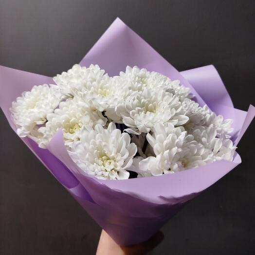 Bouquet of white bush chrysanthemums