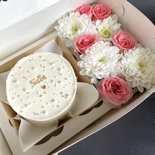 Бенто -тортик с цветами 💐