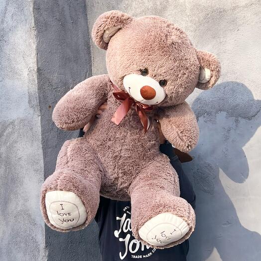 Big teddy bear 135 cm coffee Michel