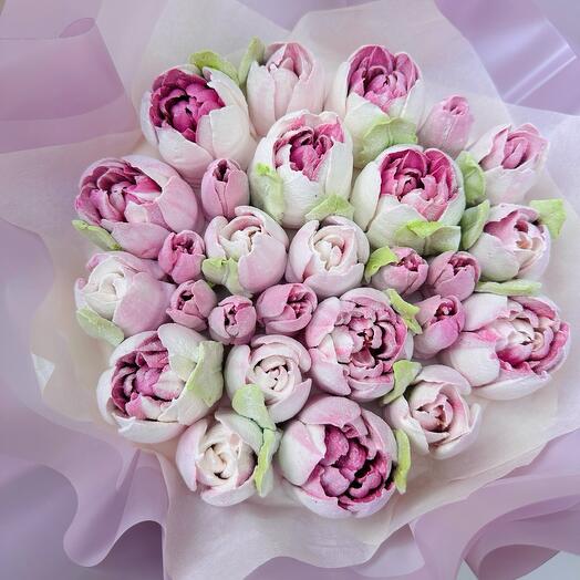 Букет зефирных цветов (M)