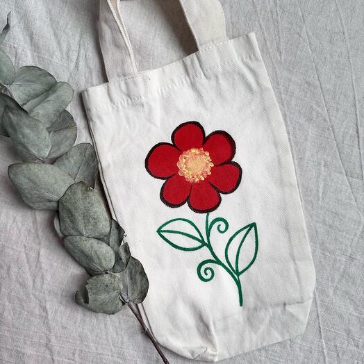 Шоппер под бутылку «Цветок»