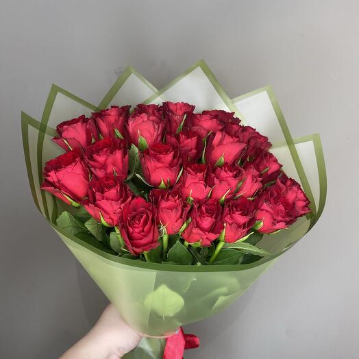 Букет роз Мадам Рэд 40 см  (25 шт)
