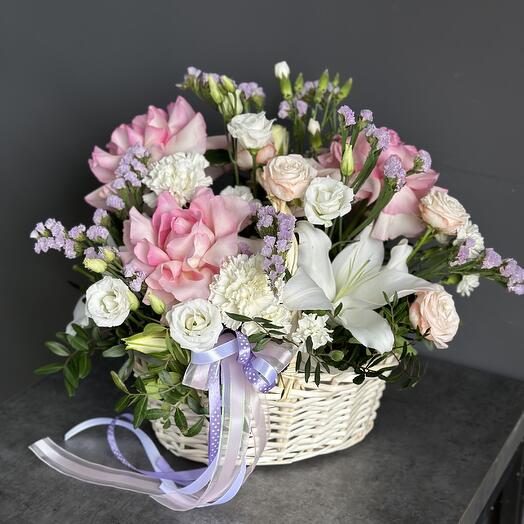 Корзина с французкими розами