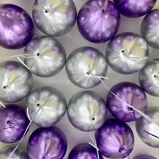 Набор шаров «Фиолетовое серебро» 21 шт