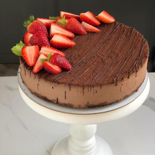 Tarta de queso de chocolate