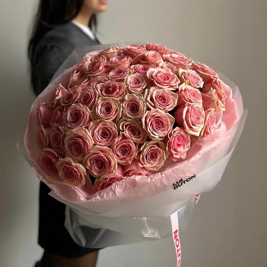 Букет "51 роза джералдин"