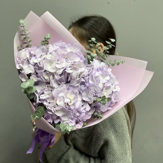 Букет - лавандовая гортензия и эвкалипт💞