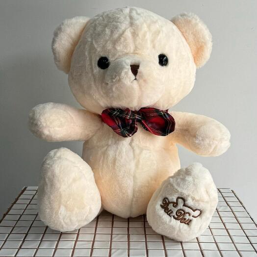 Мишка с бантиком клетчатым