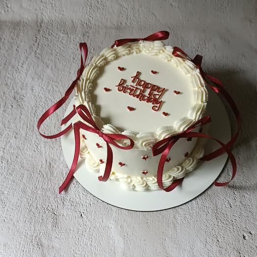 Торт 1,5 кг с ленточками happy birthday