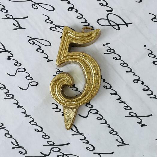 Свеча-цифра 5