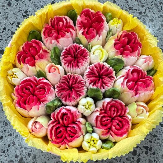 Коробка с зефиными цветами💐