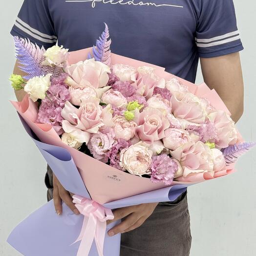 Peony and Roses Bouquet N-116