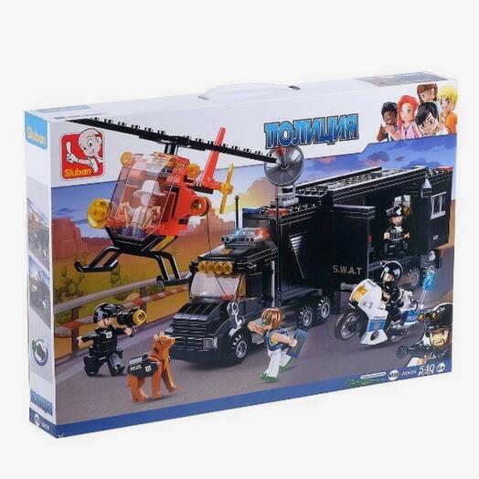 Конструктор Полиция «Мобильный штаб», 540 деталей