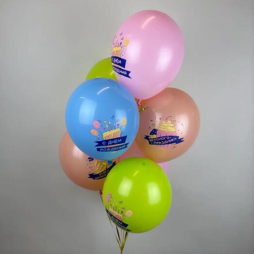 7 ярких шаров с днем рождения