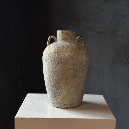 Ваза Noble Amphora золото-кремовая