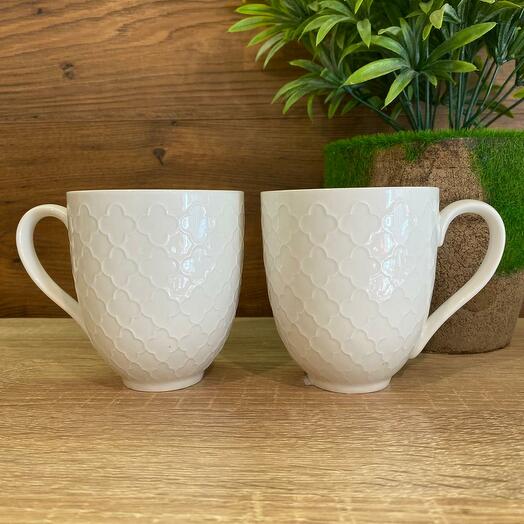 Набор кружек Милена 2 шт. фарфор белый 300 мл