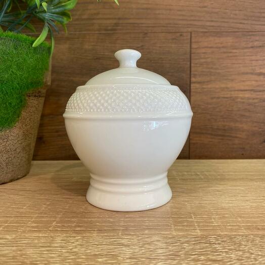 Сахарница фарфор белая h=11 см