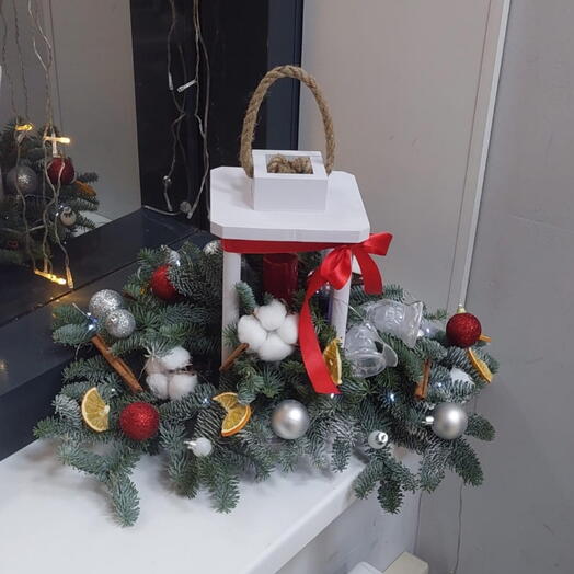 Новогодняя композиция из нобелиса 🎄Живая ёлка 🌲