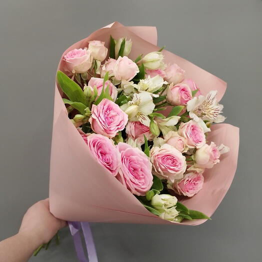 Нежный букет роз "Мечта"