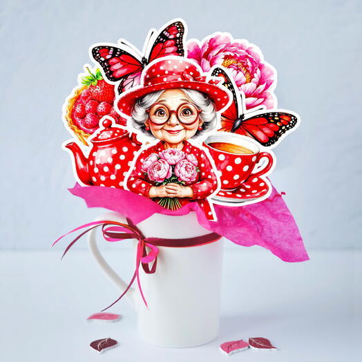 Пряники букет в подарочной упаковке «Бабушке»