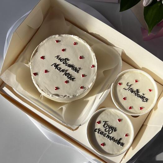 Бенто торт + Mini cake to go для мамы, на День матери