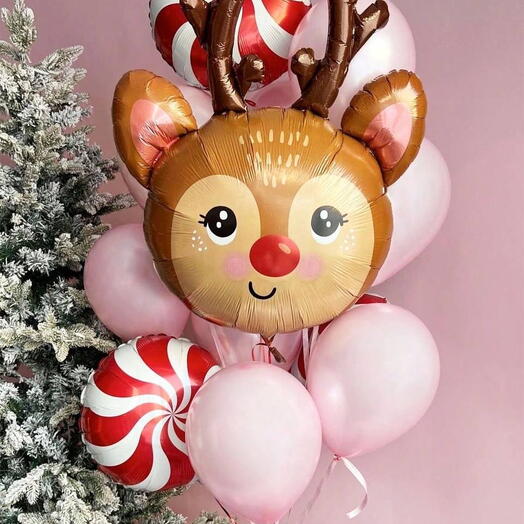 Holiday Festive Whirl – 13 Balloons (Helium Inflated)