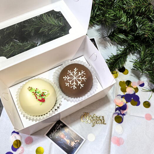 Какао-бомбочки, шоколадная бомбочка, новогодний подарок , подарочный набор