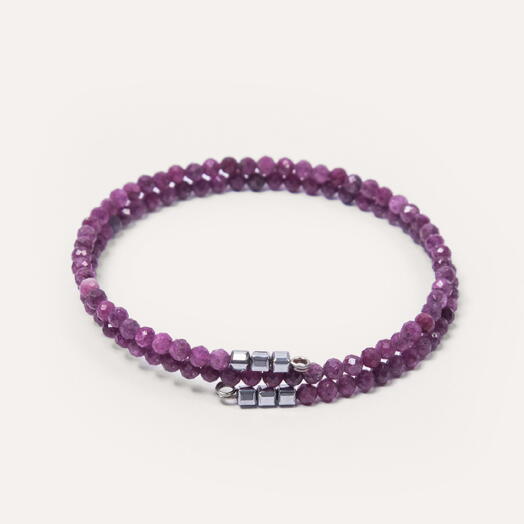 Браслет Ирис Красный корунд Rh+ 19 см (BRA1100)