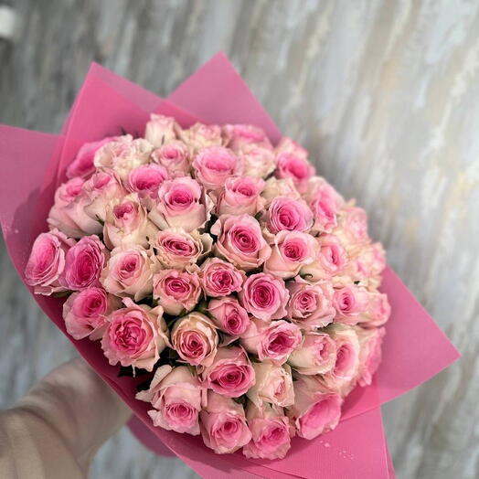 Букет из 51 розовой розы