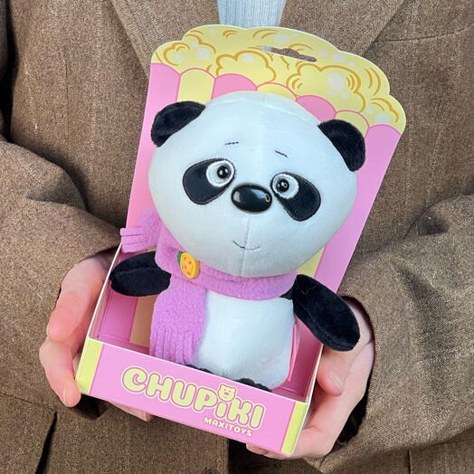 Мягкая игрушка панда в шарфе