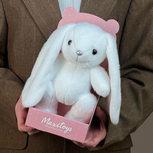 Мягкая игрушка зайка белая