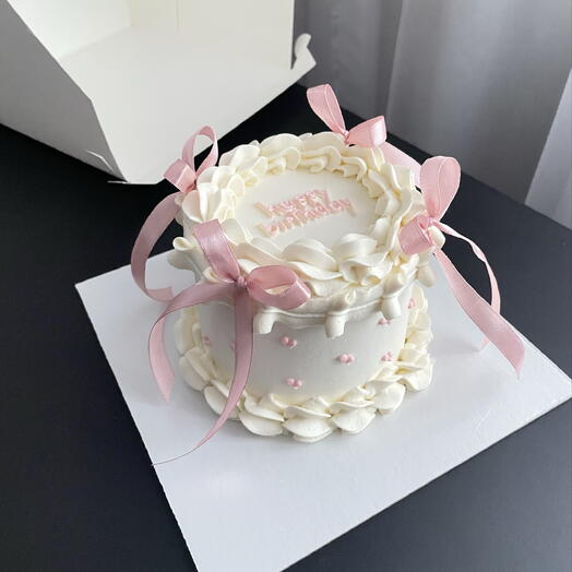 🎀🎂Торт 1 кг с бантиками happy birthday