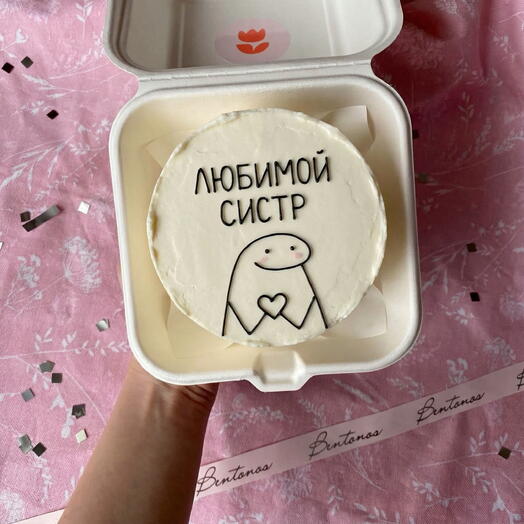 Бенто торт сестре с человечком