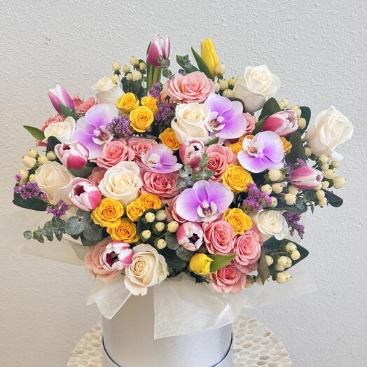 Bright Flowers in a Box