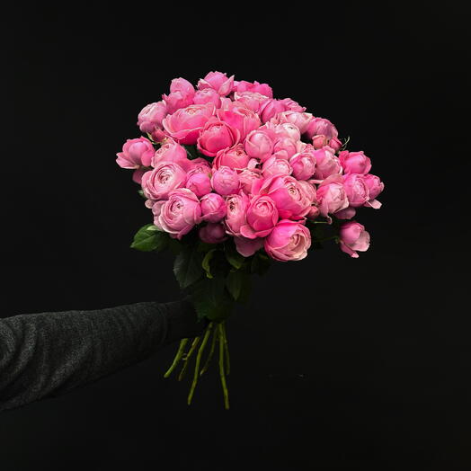 Монобукет из 11 кустовых роз Silva Pink